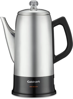 Cuisinart PRC-12 Classic 12-Cup Stainless-Steel Percolator, Black/Stainless