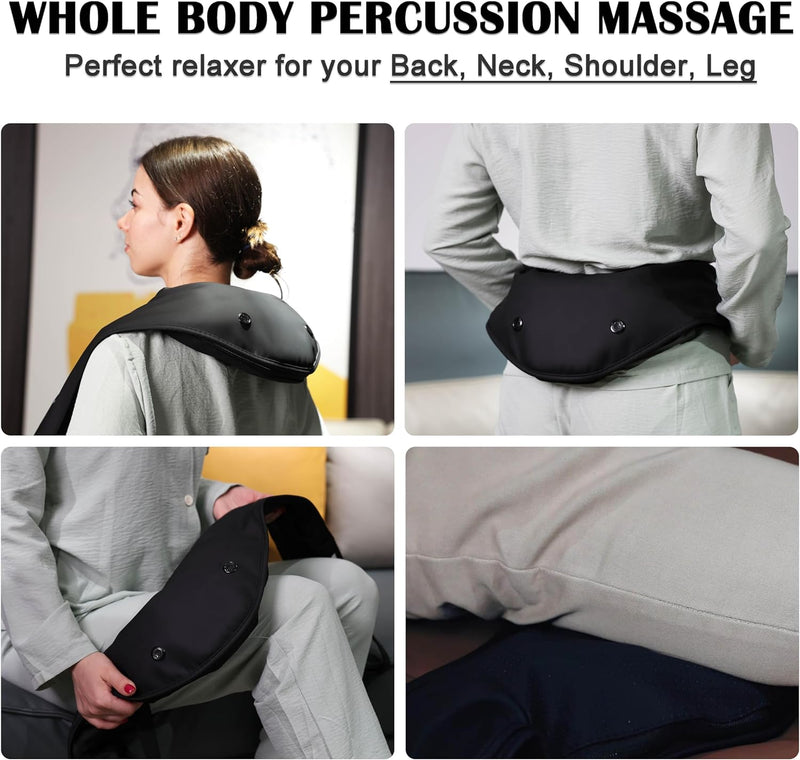 SpiriTouch Pro Percussion Massagers for Neck and Back with Heat,Deep Tissue Percussion Back Massager, Neck and Shoulder Massager for Pain Relief,Shoulder Massager for Muscle Pain Relief