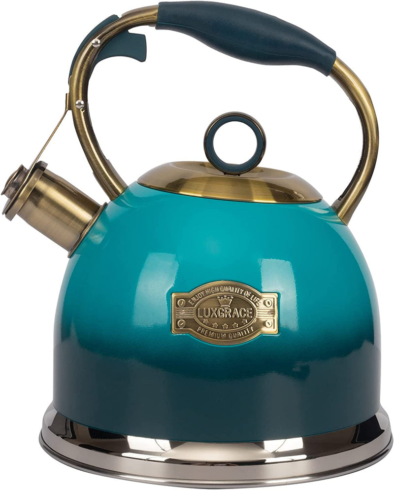 Whistling Stovetop Tea Kettle Food Grade Stainless Steel, Hot Water Fast to Boil for Stove Top-3.0Q