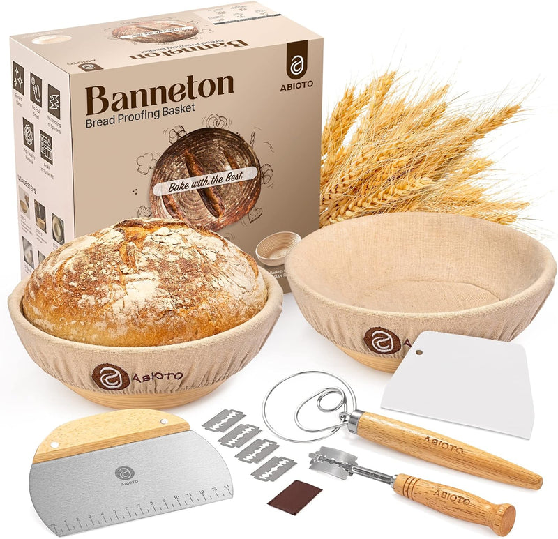 Sourdough Bread Making Kit with Bannetons and Bread Lame Tools