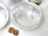 Safca - Sartén desechable de aluminio de 5 pulgadas para tarta con tapa de cúpula transparente #501P (25)