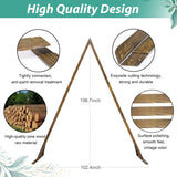 Wedding Arch 9FT, Triangle Wood Arch for Wedding Ceremony, Wedding Arbor Backdrop Stand for Garden Wedding,Parties, Outdoor, Backdrops, Garden Decorations,Wooden Arch Rustic Decorations