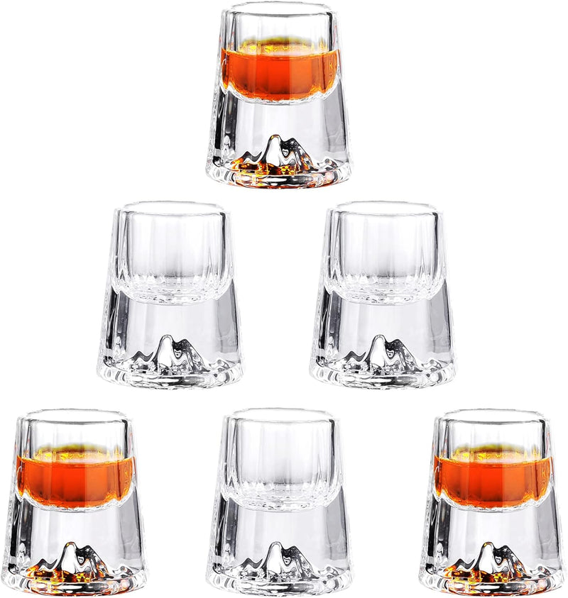 Jaepsing Shot Glasses, 0.5oz Heavy Base Shot Glass Set of 6/Cute Shot Glasses/Clear Shot Glasses/Cordial Glasses/Sherry Glasses/Perfect for Spirits