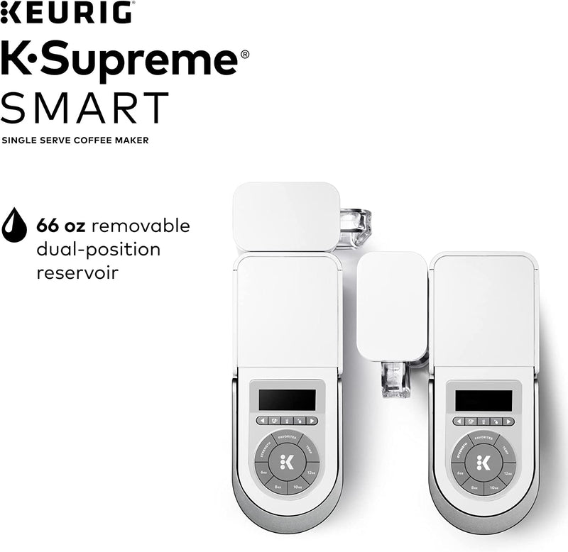 Keurig K-Supreme SMART Coffee Maker, MultiStream Technology, Brews 6-12oz Cup Sizes, White