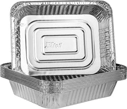 Disposable Aluminum Foil Pans - Pack of 10 for Baking and Cooking