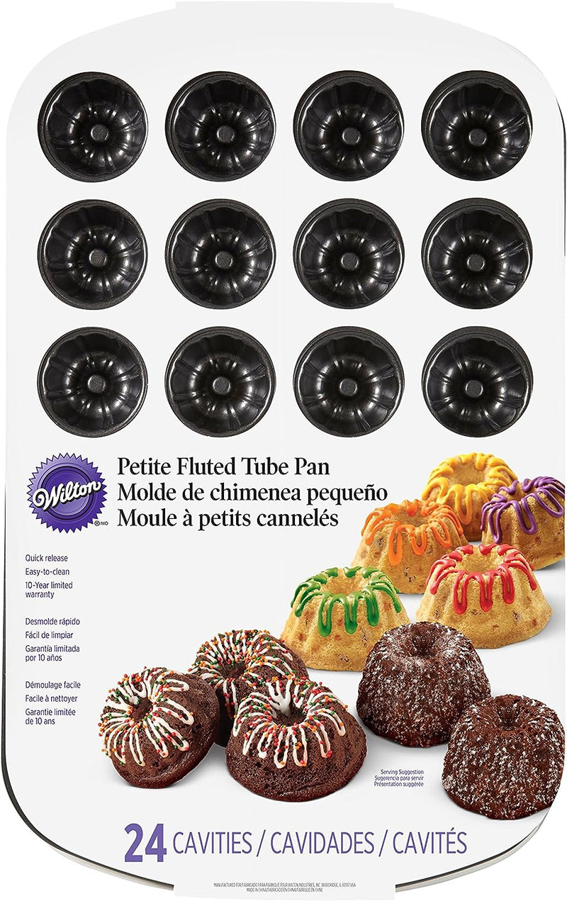 Wilton 24-Cavity Mini Fluted Tube Cake Pan