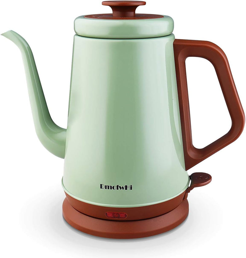 DmofwHi Gooseneck Electric Kettle(1.0L), 100% Stainless Steel BPA Free Classic Pour Over Coffee Kettle | Tea Kettle - Green