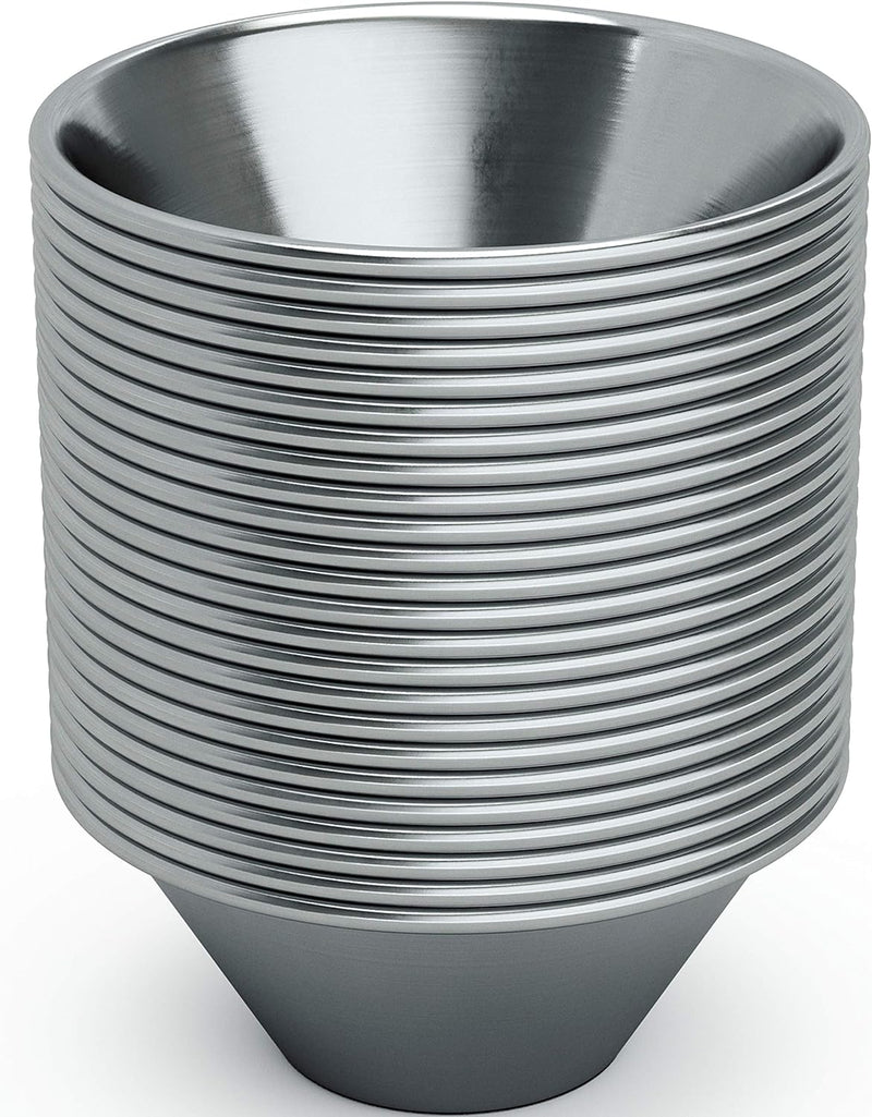 36 Pk Stainless Steel Sauce Cups for Restaurant or Catering Stackable and Reusable Ramekins for Sampling and Dipping