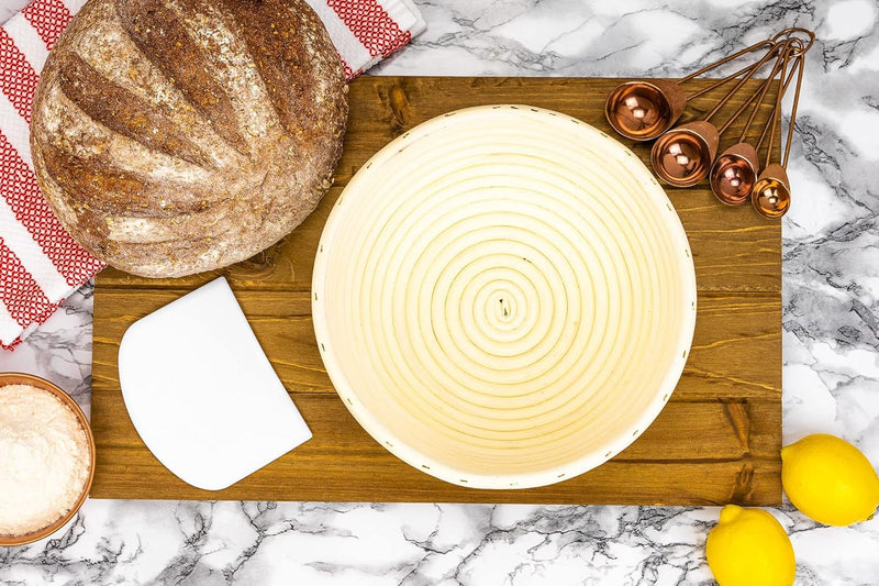 Sourdough Bread Banneton Proofing Basket Set with Dough Scraper