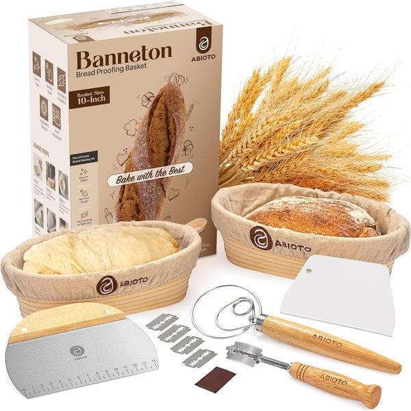 Sourdough Bread Making Kit with Bannetons and Bread Lame Tools