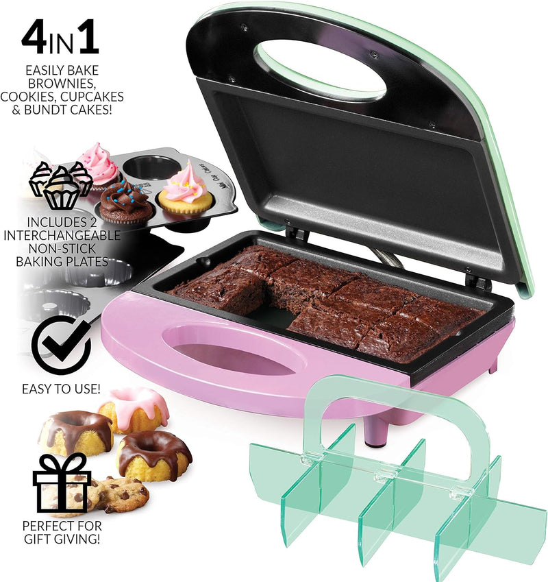 Nostalgia MyMini Cake Pop Maker - Non-Stick Easy-to-Clean Purple 7 Treats