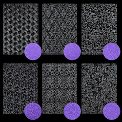 6 Pack Fondant Impression Mat Set for Wedding Cake Decoration - Retro BaroquePaisleyRoseDiamondLace VineFloral Vine Pattern