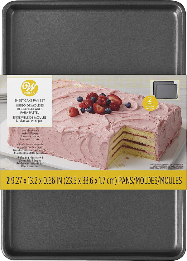 2-Piece Wilton Easy Layers Rectangle Cake Pan Set