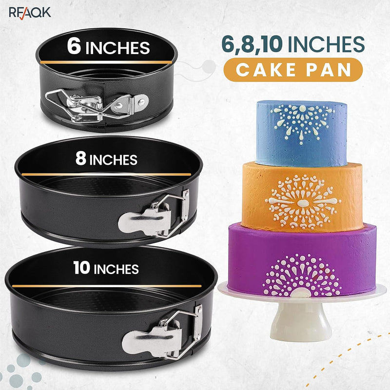 9 Nonstick Springform Cake Pan with 30 Parchment Paper Liners Leakproof Design