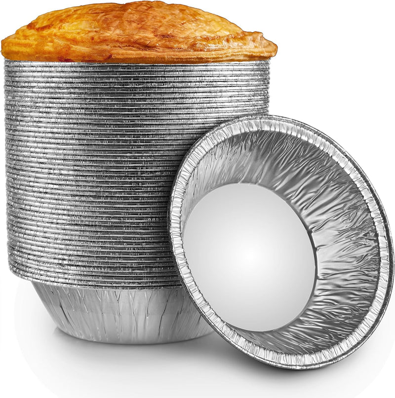 10-Pack Heavy Duty 9 Aluminum Foil Pie Pans - Disposable for Baking and Serving