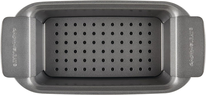 Rachael Ray Nonstick Meatloaf Pan with Insert 9x5 Gray