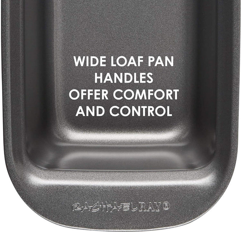 Rachael Ray Nonstick Meatloaf Pan with Insert 9x5 Gray