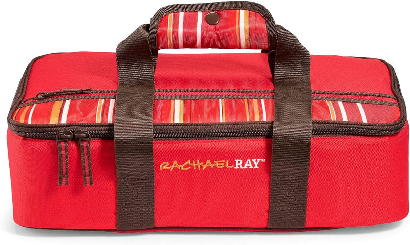 Rachael Ray Reusable Insulated Carrier - Perfect for HotCold Foods - Forest Green