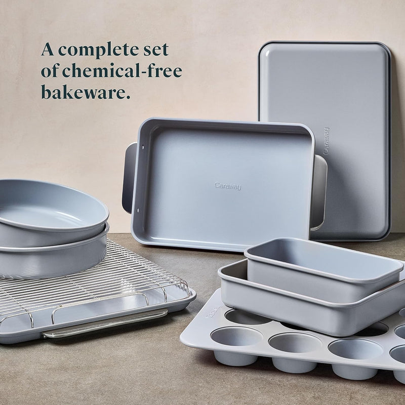 11-Piece Non-Toxic Ceramic Bakeware Set - PTFE  PFOA-Free