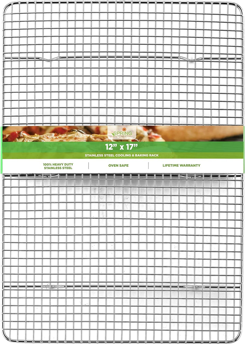 Spring Chef Cooling and Baking Rack - Heavy Duty Stainless Steel 10x15 inches