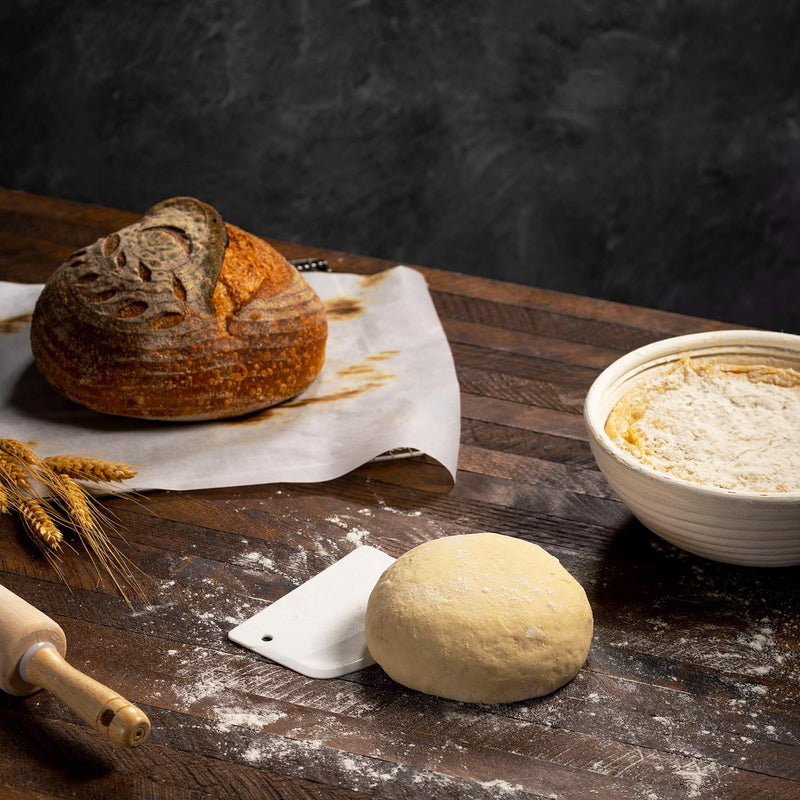 Bread Banneton Proofing Basket Set of 2 - Round Sourdough Rising Baskets with Liner