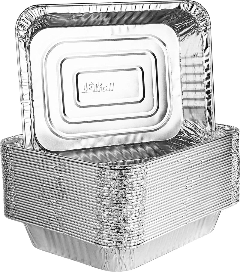 Disposable Aluminum Foil Pans - Pack of 10 for Baking and Cooking