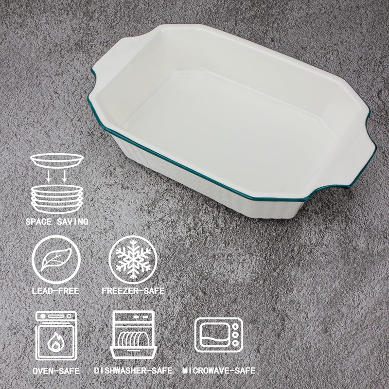 Ceramic Oval Gratin Dishes Oven Safe Set of 4 - 115oz