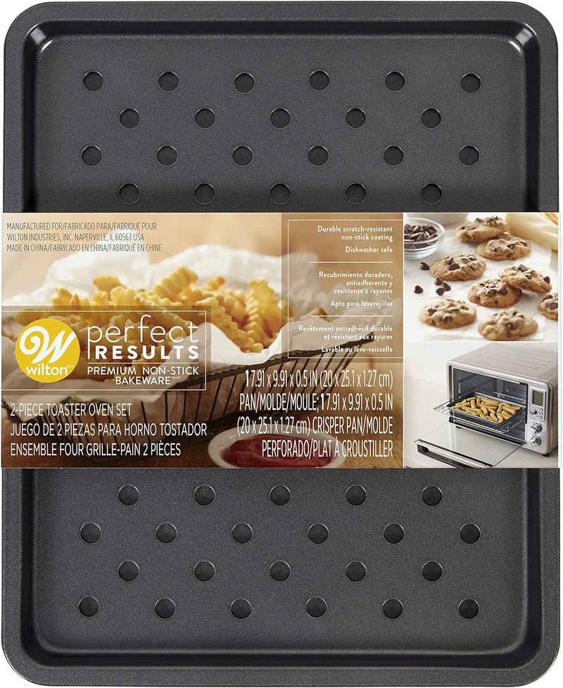 Wilton Toaster Oven Baking Sheet  Crisper Tray Set - Steel