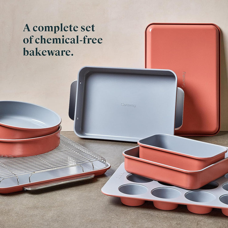 11-Piece Non-Toxic Ceramic Bakeware Set - PTFE  PFOA-Free