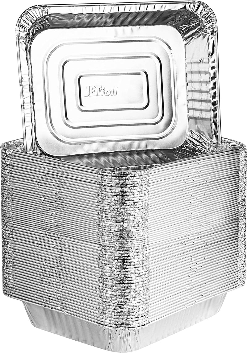 Disposable Aluminum Foil Pans - Pack of 10 for Baking and Cooking
