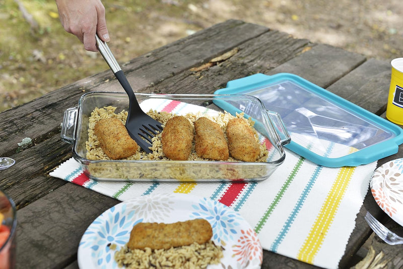 Anchor Hocking Square Glass Baking Dish with Cherry Lid - 8-Inch