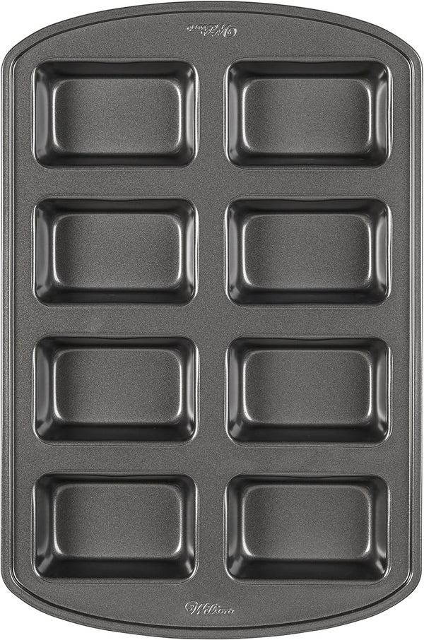 Non-Stick Mini Loaf Pan - 8-Cavity 152 IN x 95 IN x 16 IN Gray by Wilton