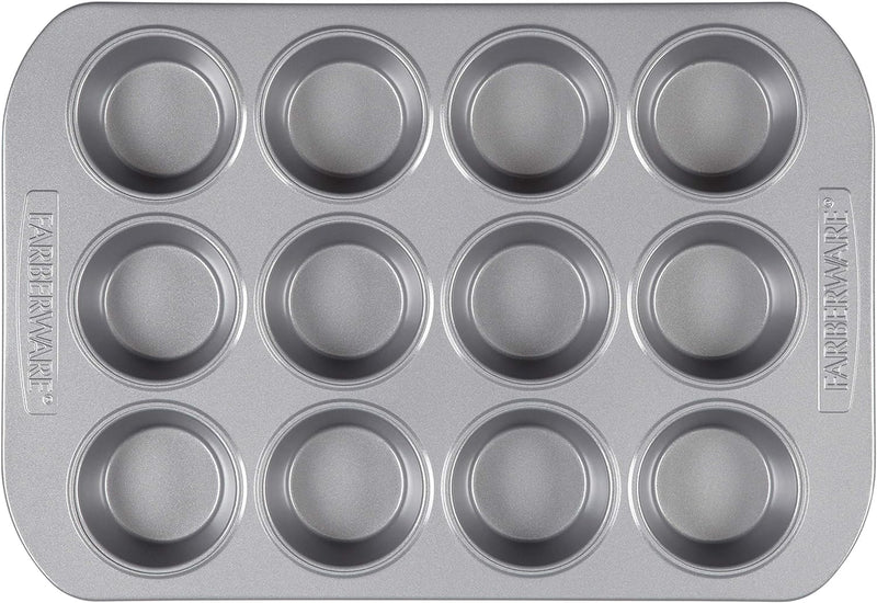 Farberware Nonstick 12-Cup Muffin TinCupcake Tin - Gray