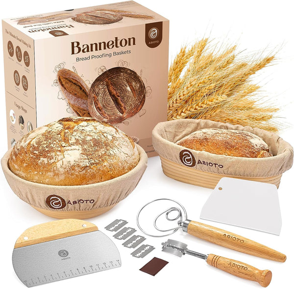 Sourdough Bread Making Kit with Bannetons and Bread Lame Tools