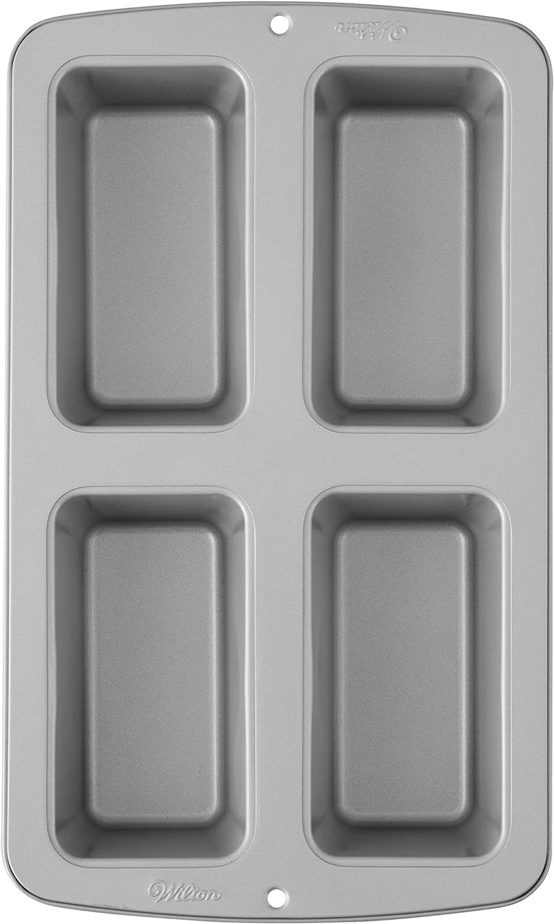 Non-Stick Mini Loaf Pan - 8-Cavity 152 IN x 95 IN x 16 IN Gray by Wilton