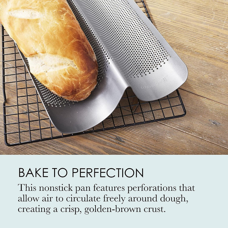 Commercial French Bread Pan - Non-Stick Perforated Chicago Metallic