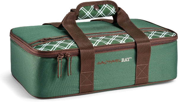 Rachael Ray Reusable Insulated Carrier - Perfect for HotCold Foods - Forest Green