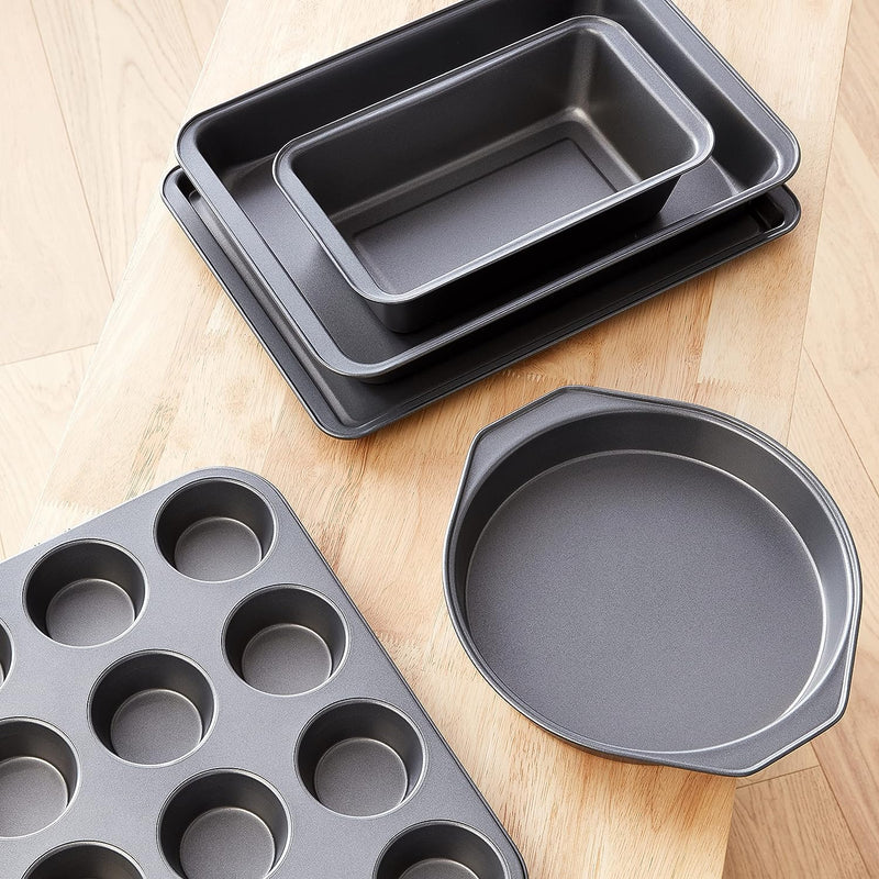 6-Piece Nonstick Carbon Steel Oven Bakeware Set - 405x285x15cm