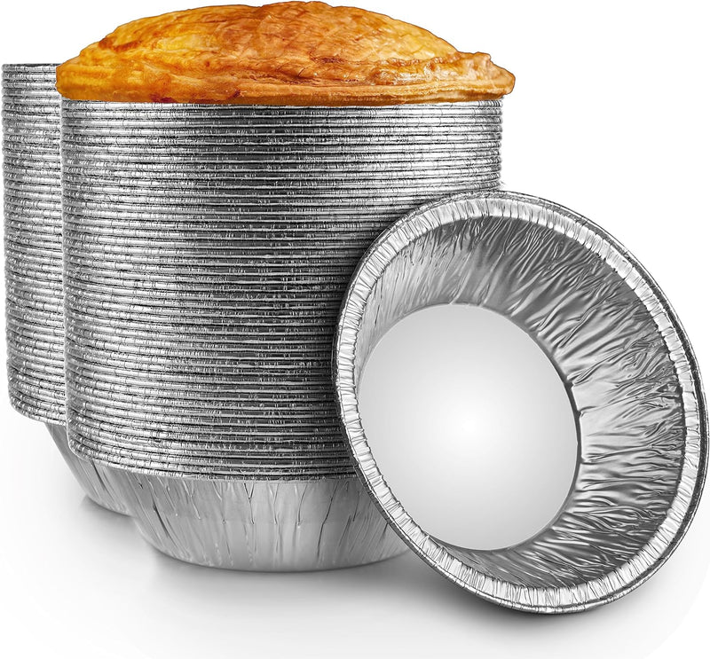 10-Pack Heavy Duty 9 Aluminum Foil Pie Pans - Disposable for Baking and Serving