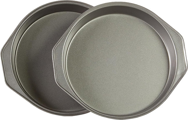 Nonstick Round Baking Cake Pan - 9 Inch Set of 2 - Gray