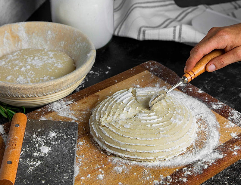 Kook Sourdough Bread Proofing Set with Banneton Baskets Tools and Case