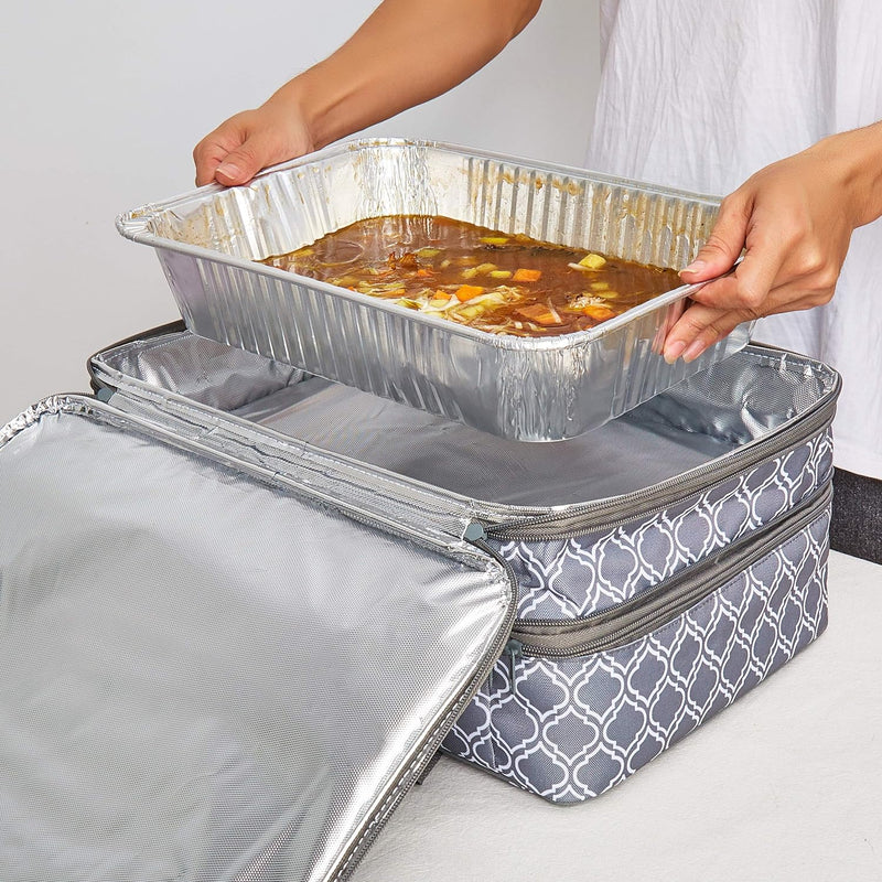 Insulated Casserole Dish Carrier Bag - Laurel Green 1