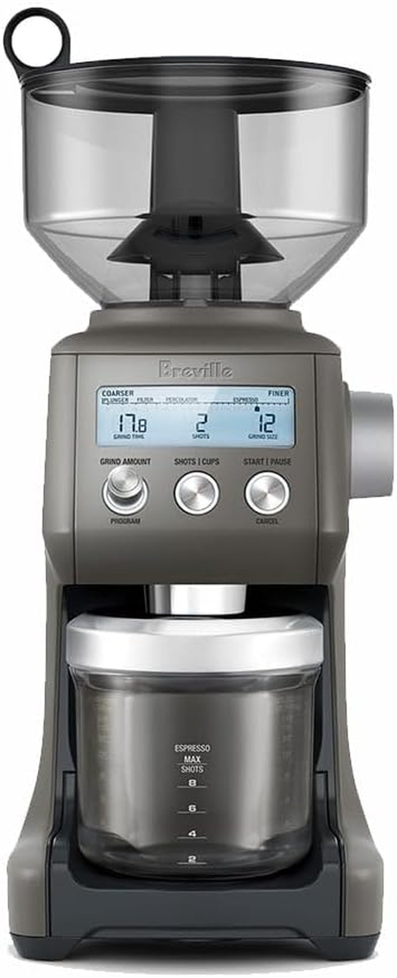 Breville Smart Grinder Pro Coffee Bean Grinder, Brushed Stainless Steel, BCG820BSS, 2.3