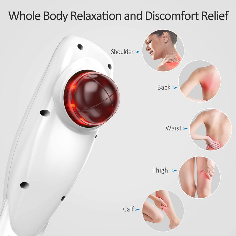 RENPHO Handheld Back Massager with Heat, Deep Tissue Massager Electric Percussion Full Body Massager for Neck, Shoulder, Arms, Leg, Foot, Calf, Muscle Tension Relief