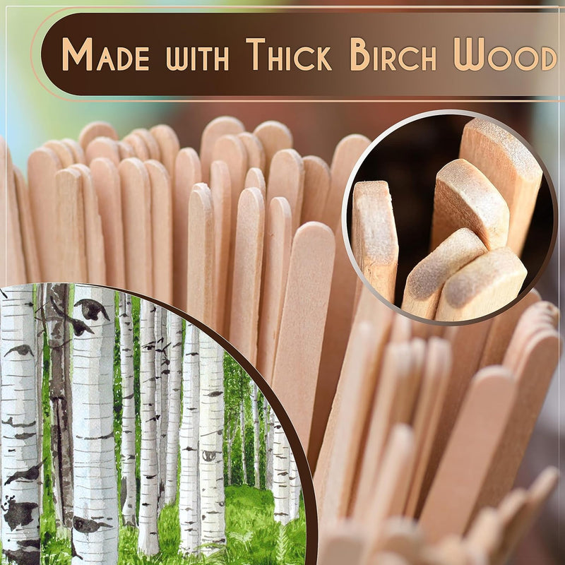 Perfect Stix Premium Wooden Coffee Stirrer Sticks, Thick Birch Wood 1000 Count, 5.5" Inches. Eco-Friendly Wooden Stirrers (5.5Inches / 1000PC)