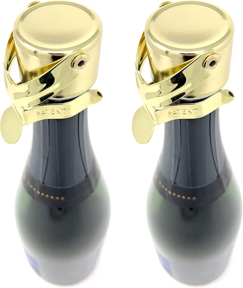 Champagne Stoppers by Kloveo - Patented Seal (No Pressure Pump Needed) Made in Italy - Professional Grade WAF Champagne Bottle Stopper - Prosecco, Cava, and Sparkling Wine Stopper