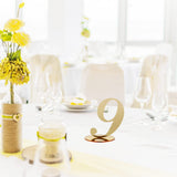 1-15 Acrylic Table Number Decoration Gold Mirror Table Number Signs with Stand Base Table Numbers Cards for Wedding&Party Double Side Mirrored