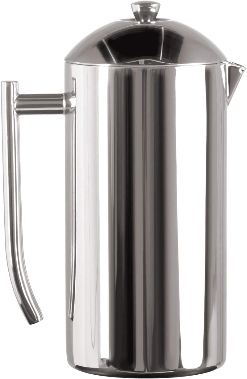 Frieling Double-Walled Stainless-Steel French Press Coffee Maker, Polished, 36 Ounces