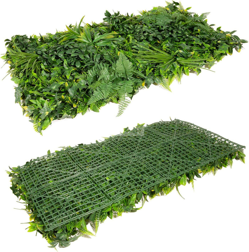 Natrahedge Artificial Rainforest Living Wall Vertical Garden - OutdoorIndoor Decor 5 Pack