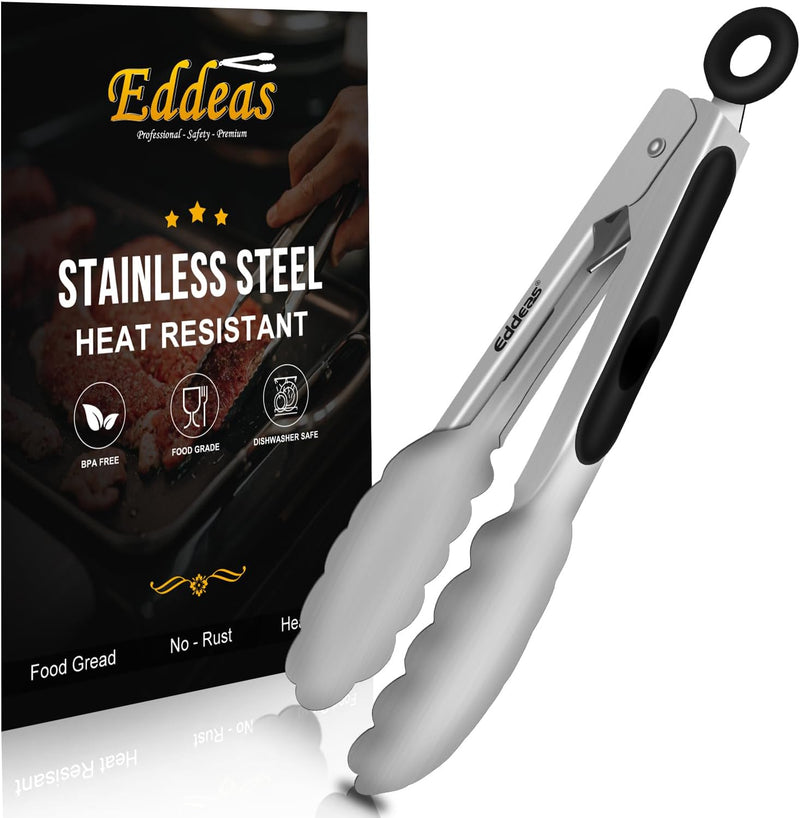 Eddeas Mini Tongs For Serving Food，Set fo 12 Small Tongs For Appetizers，Small Stainless Steel Metal Cooking Tongs，for Tea Party Coffee Bar, 4 inch Sugar Tongs - Silver